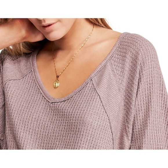 WE THE FREE Santa Clara Thermal Long Sleeve Waffle Knit Top — medium - Picture 2 of 11